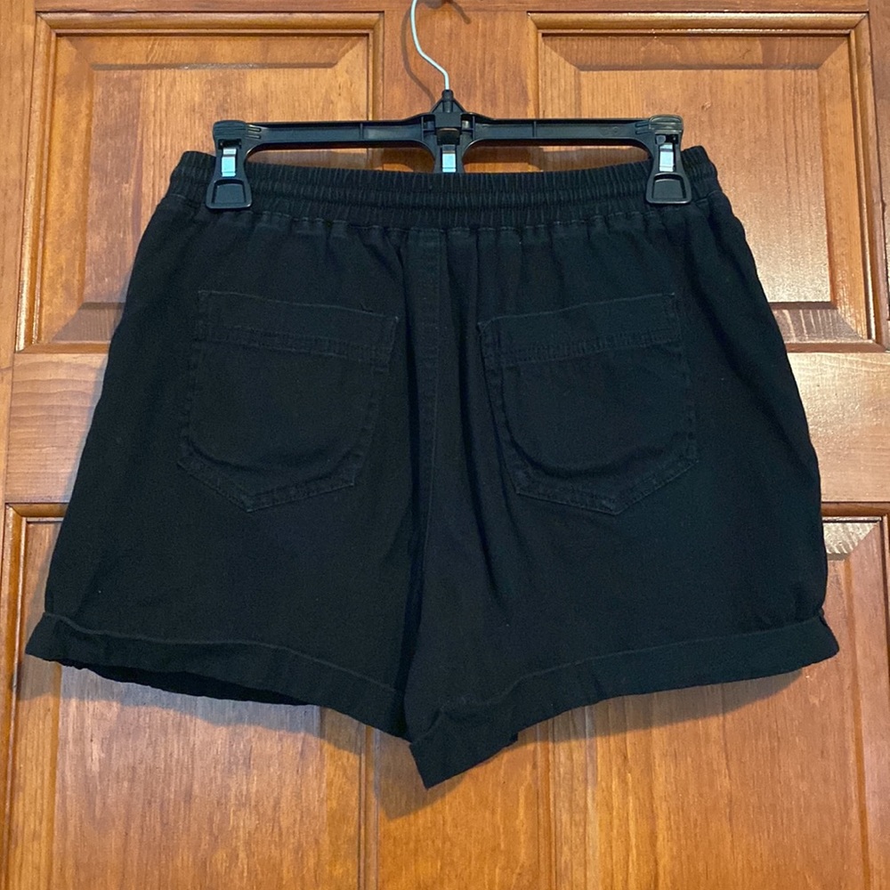 YMI Black Drawstring Jean Shorts - Picture 2 of 4